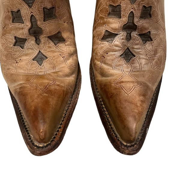 J.B. Dillon Reserve Distressed Leather Western Boots, Sz 7.5 - Picture 5 of 16